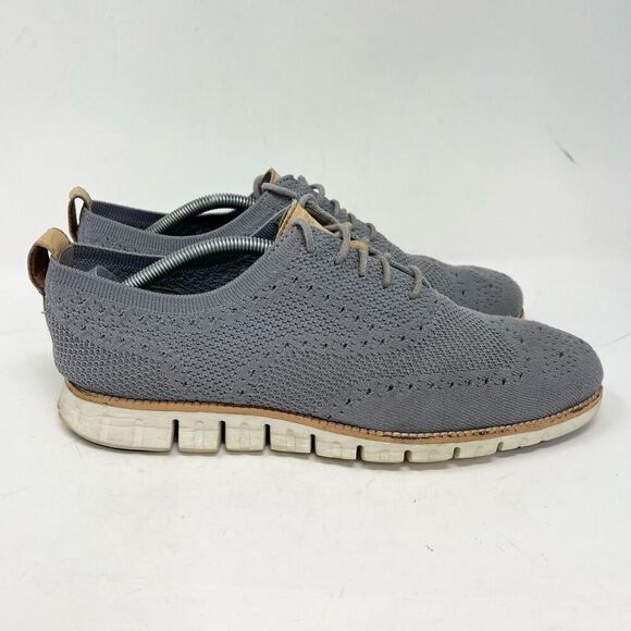 Cole Haan Oxfords Mens 10 Ironstone Gray Zerogrand Stitchlite Wingtip Lace-Up - Picture 1 of 9